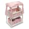 Badger Basket Pink & White Canopy Doll Crib with Baskets, Bedding & Mobile
